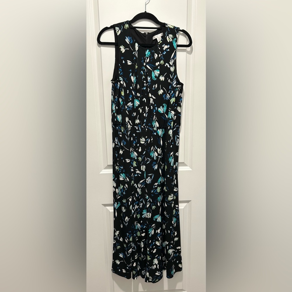 London Times Floral Sleeveless Jumpsuit Size 14 XL – Wedding Guest, Formal